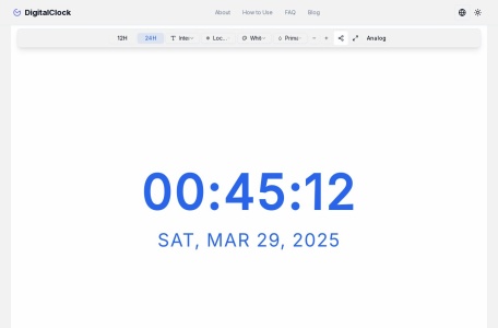 Online Digital Clock | DigitalClock.org网站logo - “在线工具”网站目录优质网站推荐