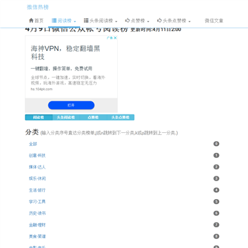 微信热榜网站截图预览