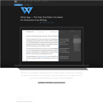 专注于写作的文本编辑器