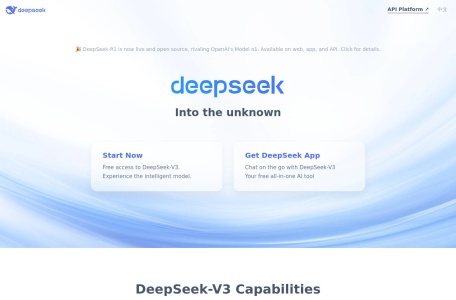 DeepSeek网站截图