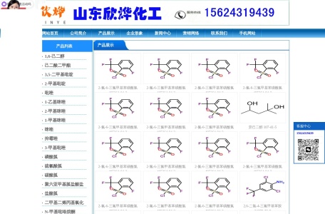 山东欣烨化工网站截图